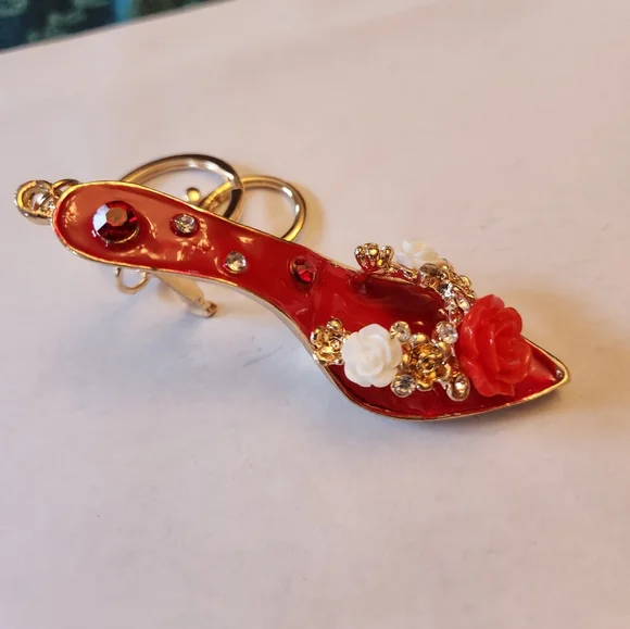 FASHION JEWELRY HIGH HEEL METAL KEYFOBS/BAG CHARM - Picture 2 of 5